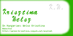 krisztina welsz business card